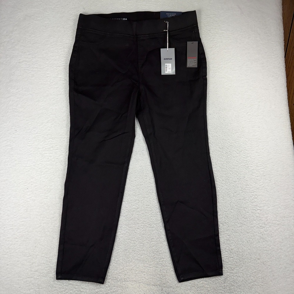 Avenue Denim Womens Black Butter Denim Skinny Pants 20 Average (40x28) NWT